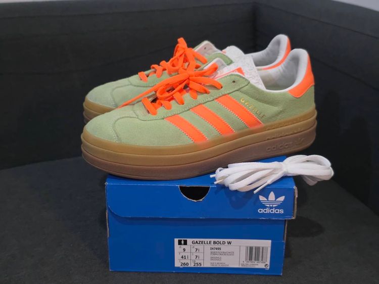 adidas Gazelle Bold Semi Green Spark รูปที่ 2