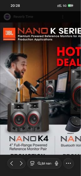 JBL NANO K4 ของใหม่ยังไม่แกะ ประกัน 0 ปีนึงครับด่วนราคาหาไม่ได้ รับได้ประชาชื่น รูปที่ 2