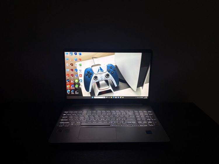 NOTEBOOK (โน้ตบุ๊ค) HP 15S สี Natural Silver เครื่องสวยเนียนๆ ทำงาน เล่นเกมเบาๆ คีย์บอร์ดมีไฟ สแกนลายนิ้วมือ รูปที่ 5