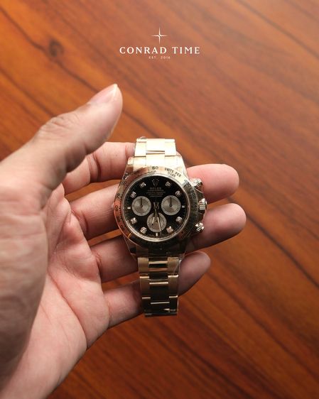 New Rolex Daytona 126505 Black Diamond Dial Rose gold Oyster Steel 2024 40mm. Fullset  รูปที่ 3