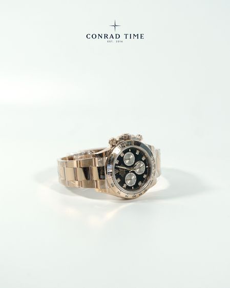 New Rolex Daytona 126505 Black Diamond Dial Rose gold Oyster Steel 2024 40mm. Fullset  รูปที่ 5