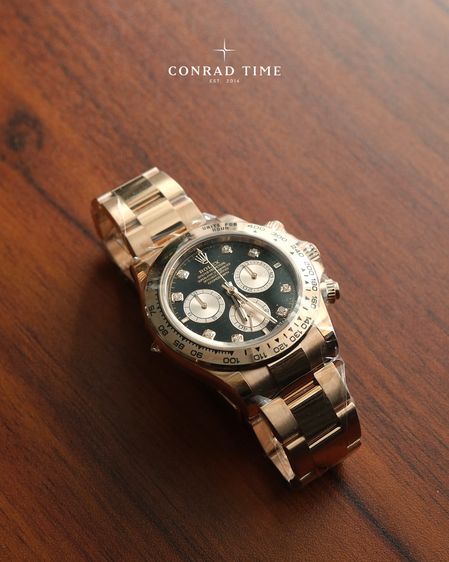 New Rolex Daytona 126505 Black Diamond Dial Rose gold Oyster Steel 2024 40mm. Fullset  รูปที่ 4