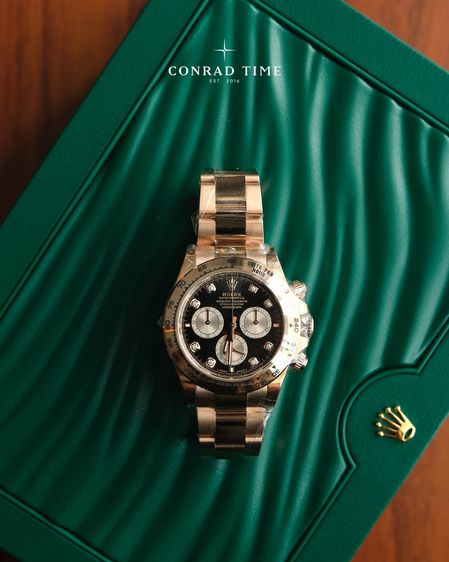 New Rolex Daytona 126505 Black Diamond Dial Rose gold Oyster Steel 2024 40mm. Fullset  รูปที่ 2