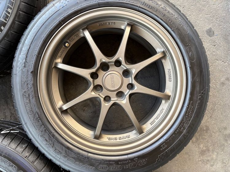 ล้อแม็กขอบ15 CE28 4รู100-114 กว้าง7 ออฟ35 สภาพสวย พร้อมยางMICHELIN195-55-15 ปี21 ปีแท้  รูปที่ 5