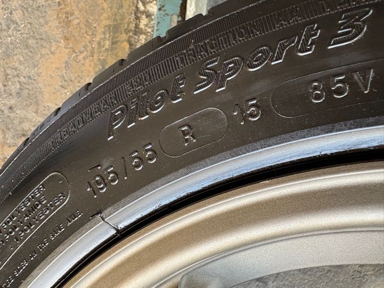 ล้อแม็กขอบ15 CE28 4รู100-114 กว้าง7 ออฟ35 สภาพสวย พร้อมยางMICHELIN195-55-15 ปี21 ปีแท้  รูปที่ 10