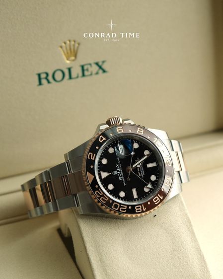 New Rolex GMT-Master II 126711CHNR 'Root Beer Black Dial Two-Tone Oyster 2025 40mm. Fullset 