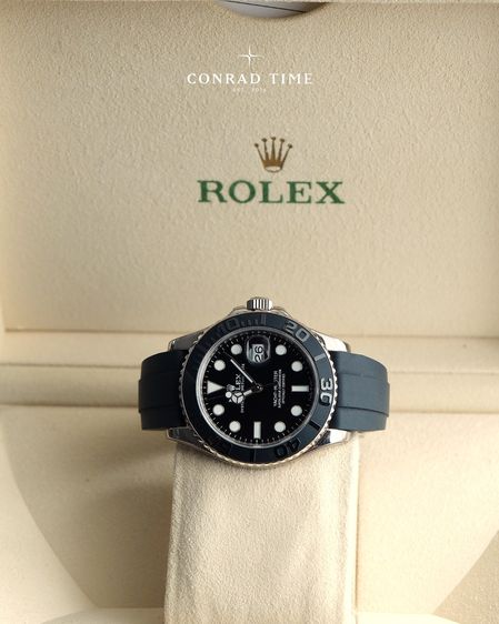 Rolex Yacht-Master 226659 Black Dial Black Oysterflex Strap 42mm. 