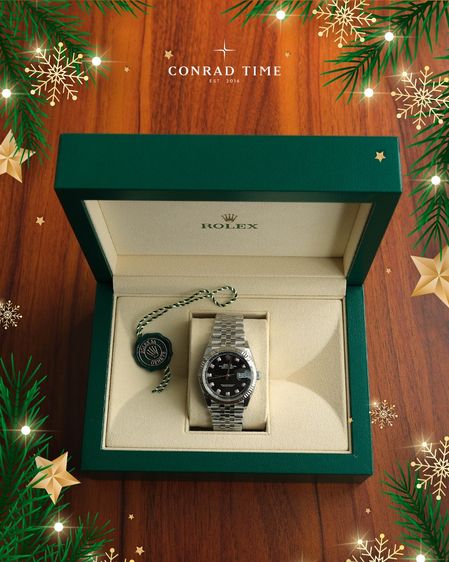 New Rolex Datejust 126234 Black Diamond Dial Jubilee 2025 36mm. Fullset  รูปที่ 15