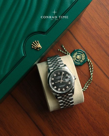 New Rolex Datejust 126234 Black Diamond Dial Jubilee 2025 36mm. Fullset  รูปที่ 4