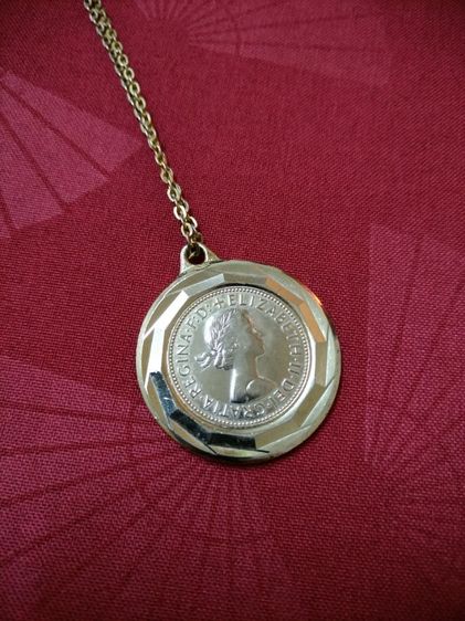 สร้อยคอ​เหรียญ​ Queen​ Elizabeth​แท้ รูปที่ 2