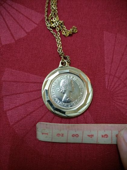 สร้อยคอ​เหรียญ​ Queen​ Elizabeth​แท้ รูปที่ 3