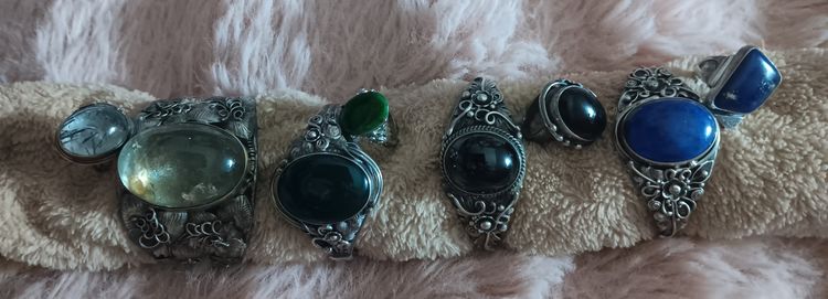 กำไลเงินประดับหิน