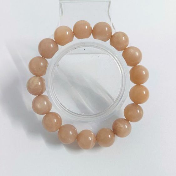 สร้อยข้อมือหินซันสโตนแท้ โทนส้มพีช  เสริมพลังบวก ดึงดูดโชคลาภ  รูปที่ 6