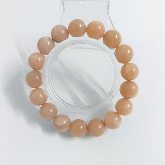 สร้อยข้อมือหินซันสโตนแท้ โทนส้มพีช  เสริมพลังบวก ดึงดูดโชคลาภ  รูปที่ 7