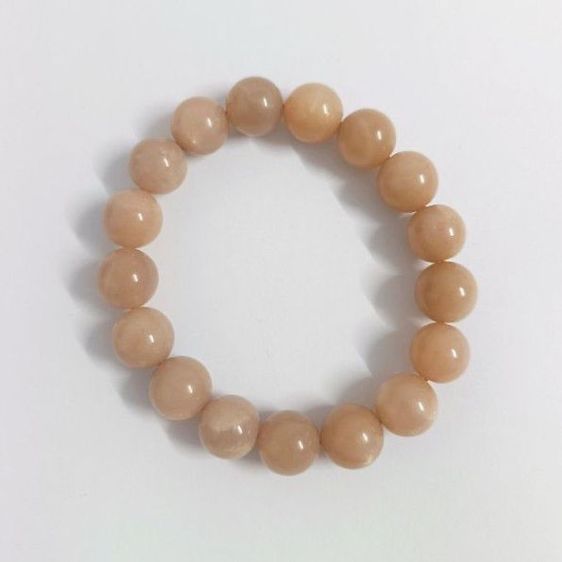 สร้อยข้อมือหินซันสโตนแท้ โทนส้มพีช  เสริมพลังบวก ดึงดูดโชคลาภ  รูปที่ 5