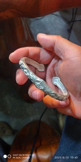 กำไลราหูปฐมอรหันสุวรรณภูมเนื้อเงิน