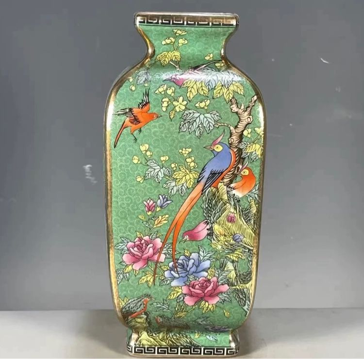 ✨แจกันหกเหลี่ยม”ลงเคลือบหลากหลายลาย รูปที่ 17