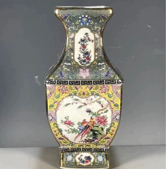 ✨แจกันหกเหลี่ยม”ลงเคลือบหลากหลายลาย รูปที่ 14