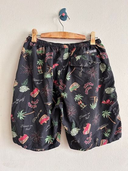 size L กางเกงขาสั้นชายเอวยืดสีเทาดำลาย รูปที่ 2