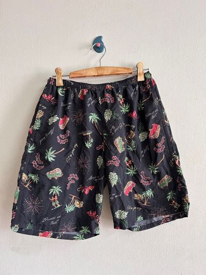 อื่นๆ size L กางเกงขาสั้นชายเอวยืดสีเทาดำลาย