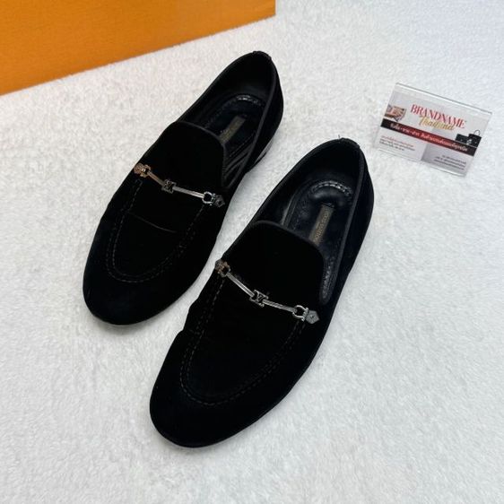 รองเท้า Louis Vuitton Velvet Loafers Black Shoes Size 6 รูปที่ 3