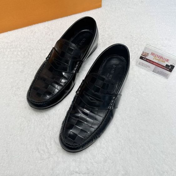 รองเท้า Louis Vuitton Santiago Loafers Black Shoes Size 7.5 รูปที่ 3