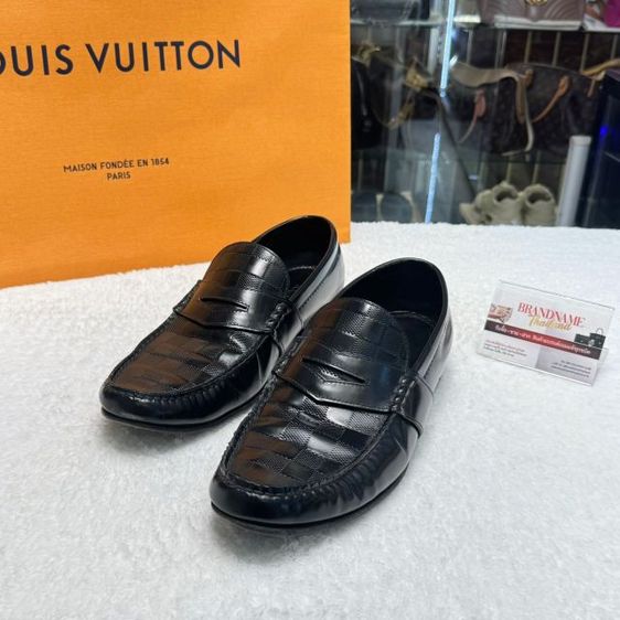 รองเท้า Louis Vuitton Santiago Loafers Black Shoes Size 7.5
