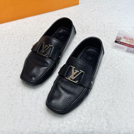 รองเท้า Louis Vuitton Santiago Loafers Black Shoes Size 7.5 รูปที่ 3