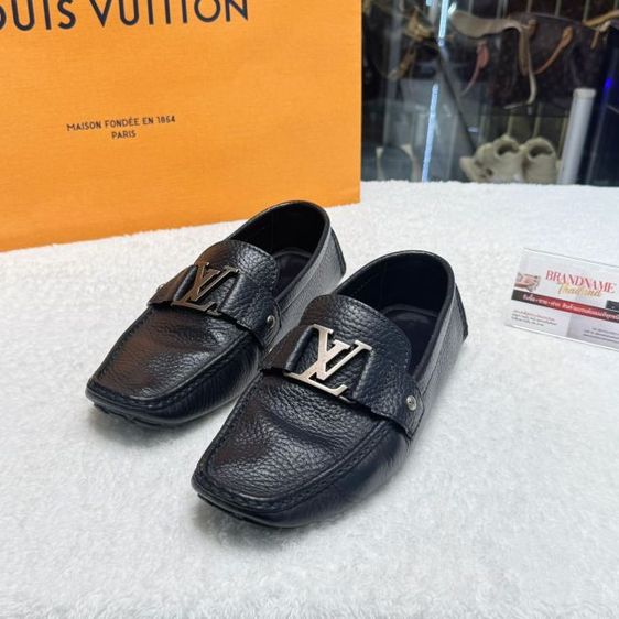 รองเท้า Louis Vuitton Santiago Loafers Black Shoes Size 7.5