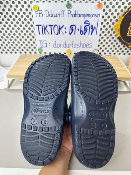 Crocs classic กรม ฟรี จิ๊บบิทซ์ m7 w9  รูปที่ 6