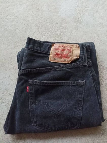 ดำ ยีนส์ Levi's Levis 501 Black