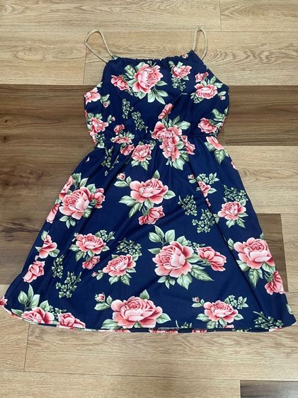 🌹เดรสลายดอกไม้สีน้ำเงินสวยมาก รูปที่ 4