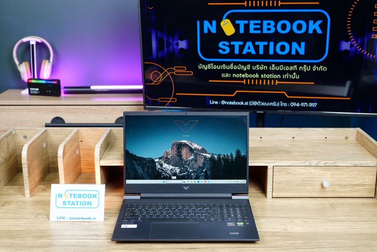 HP Victus Gaming 16 Ryzen5-5600H RTX3050(4GB) Ram8 SSD512 จอ16.1 FHD 144Hz สเปคสูง เครื่องสวย ดีไซน์เรียบหรู ขายเพียง 15,900.- รูปที่ 2