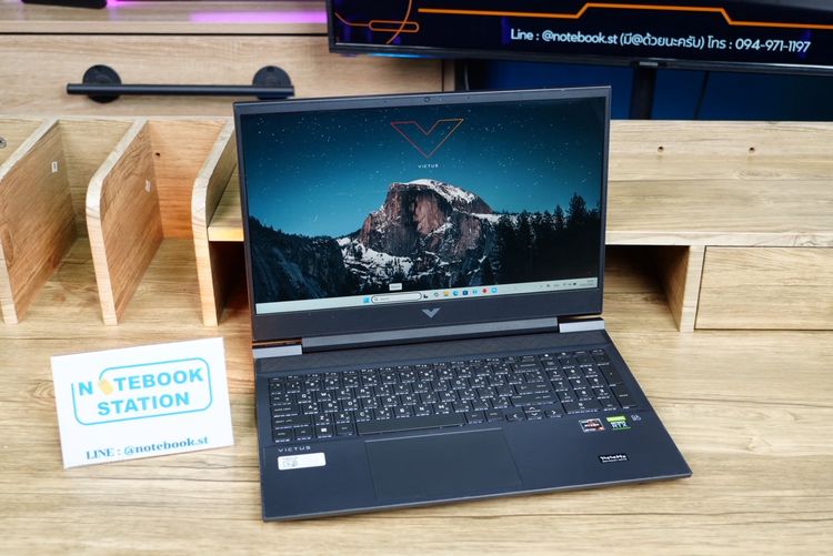 HP Victus Gaming 16 Ryzen5-5600H RTX3050(4GB) Ram8 SSD512 จอ16.1 FHD 144Hz สเปคสูง เครื่องสวย ดีไซน์เรียบหรู ขายเพียง 15,900.- รูปที่ 3