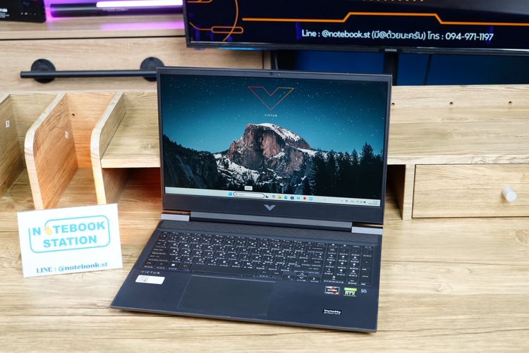 HP Victus Gaming 16 Ryzen5-5600H RTX3050(4GB) Ram8 SSD512 จอ16.1 FHD 144Hz สเปคสูง เครื่องสวย ดีไซน์เรียบหรู ขายเพียง 15,900.- รูปที่ 4