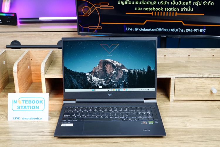 วินโดว์ 8 กิกะไบต์ ไม่ใช่ HP Victus Gaming 16 Ryzen5-5600H RTX3050(4GB) Ram8 SSD512 จอ16.1 FHD 144Hz สเปคสูง เครื่องสวย ดีไซน์เรียบหรู ขายเพียง 15,900.-
