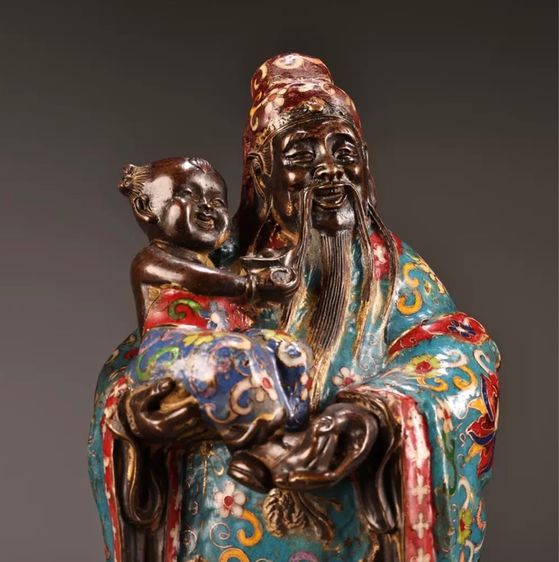 ✨พระพุทธรูปรลงยาทำจากทองเหลืองแท้หายาก รูปที่ 2