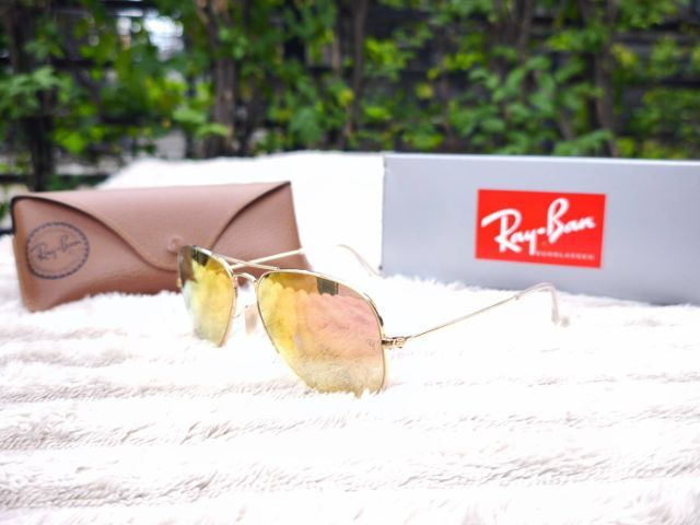 แว่นกันแดด Ray-Ban Aviator เลนส์ปรอทสีคอปเปอร์ รูปที่ 3