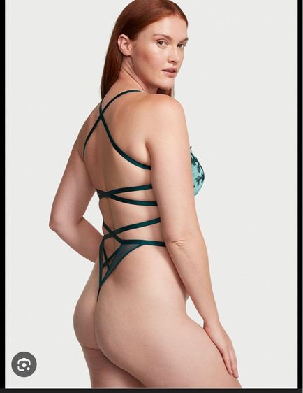 Black Ivy Green Unlined Bodysuit  Victoria's Secret ไซร้ S สภาพนางฟ้า รูปที่ 10