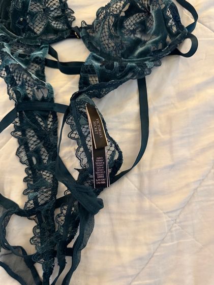 Black Ivy Green Unlined Bodysuit  Victoria's Secret ไซร้ S สภาพนางฟ้า รูปที่ 5