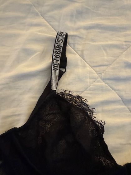 Black Demi Teddy With Shine Straps And Garters ไซร้ M สภาพนางฟ้า รูปที่ 5