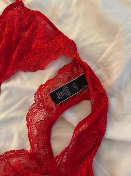 Victoria's Secret High-Neck Halter Lace Teddy สี red ไซร้ S สภาพนางฟ้า รูปที่ 5