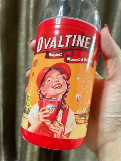 มือ1🌹ขวดน้ำโอวัลตินลายคลาสสิค (ความจุ 16 ออนซ์) รูปที่ 4