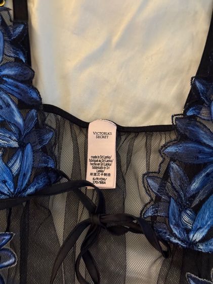Victoria's Secret Very Sexy Ziggy Glam Floral Embroidery Flyaway Babydoll Set สภาพนางฟ้า ไซร้ S  รูปที่ 6