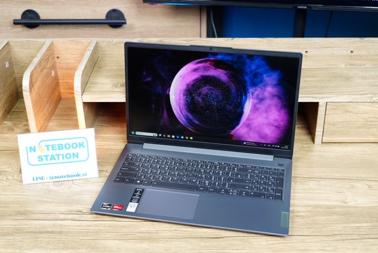 Lenovo IdeaPad Slim 3 Ryzen5-7530U Ram8 SSD512 จอ15.6 FHD IPS สเปคดี ทำงานเก่ง คีย์บอร์ดไฟมีแป้นตัวเลขแยก บางเบาพกพาง่าย ขายเพียง 9,990.- รูปที่ 4