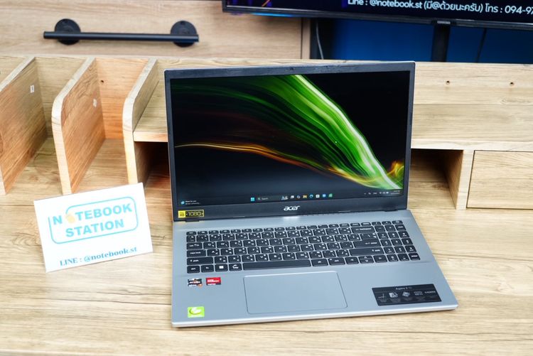 Acer Aspire 3 Ryzen7-5700U Ram16 SSD512 จอ15.6 FHD IPS สเปคสูง ตัวเครื่องสวยบางเบา ขายเพียง 9,990.- รูปที่ 3