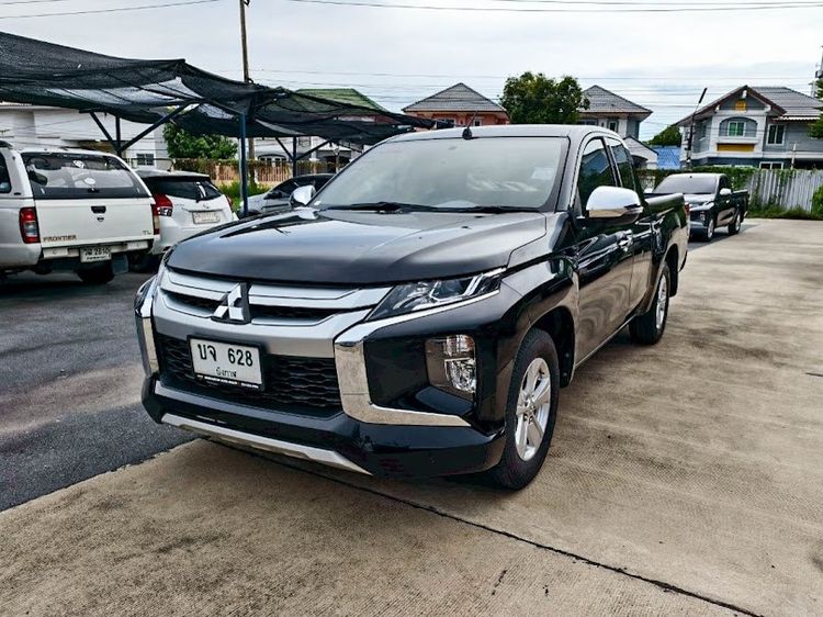 Mitsubishi Triton 2020 All New Mega Cab 2.5 GLX Pickup ดีเซล ไม่ติดแก๊ส เกียร์ธรรมดา ดำ