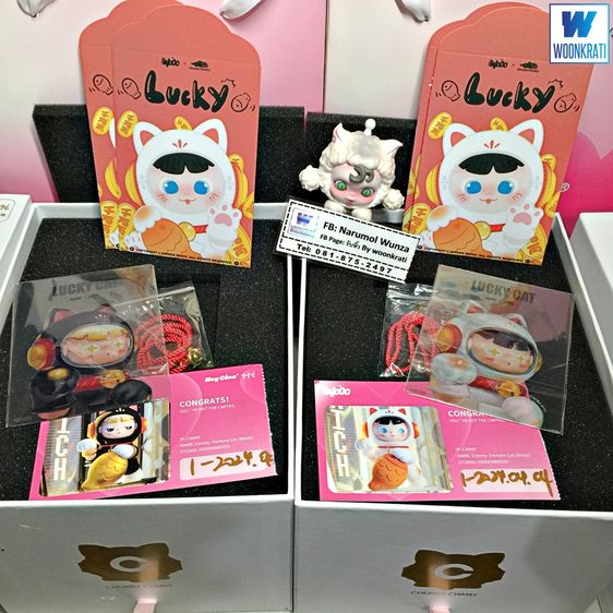 HIDDENWOOO CIMMY - Fortune Cat (Black , White) 150เปอเซ็น Resin รูปที่ 2