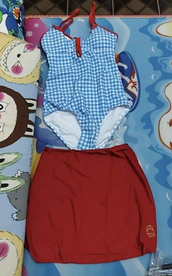 แขนสั้น ฟ้า EU 36 อื่นๆ อื่นๆ ชุดว่ายน้ำ ใส่ครั้งเดียว นน.ไม่เกิน60ใส่ได้