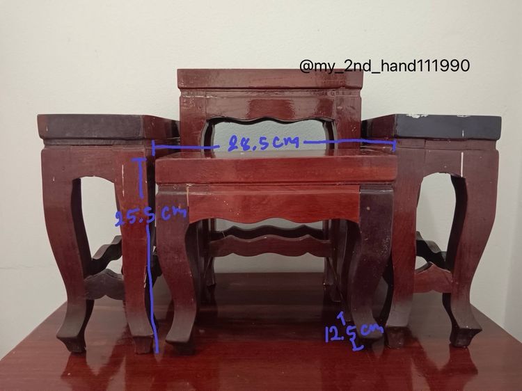 โต๊ะหมู่บูชา 7 ไม้แท้มะค่าเนื้อแข็งทั้งชิ้น รูปที่ 4